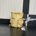 CRUISE DRAWSTRING BACKPACK 24 IN YELLOW LAMBSKIN GOLD-TONE METALLIC